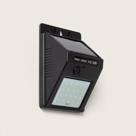 LEDKIA Aplique de Pared Exterior Solar LED IP65 Encendido Crepuscular Blanco Frío 6500K