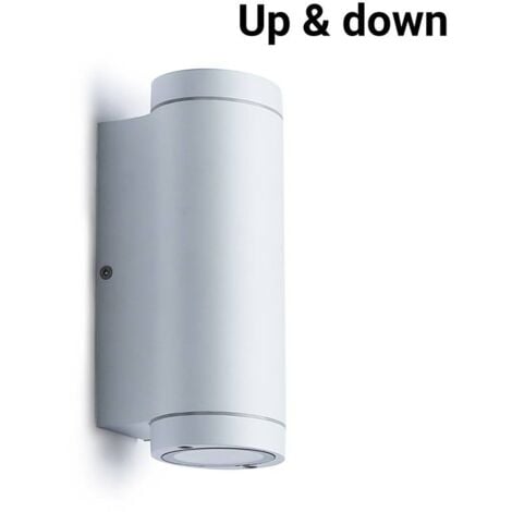 BARCELONA LED Aplique De Pared Exterior UP AND DOWN "LIDIA" 2xGU10 IP44 - Blanco