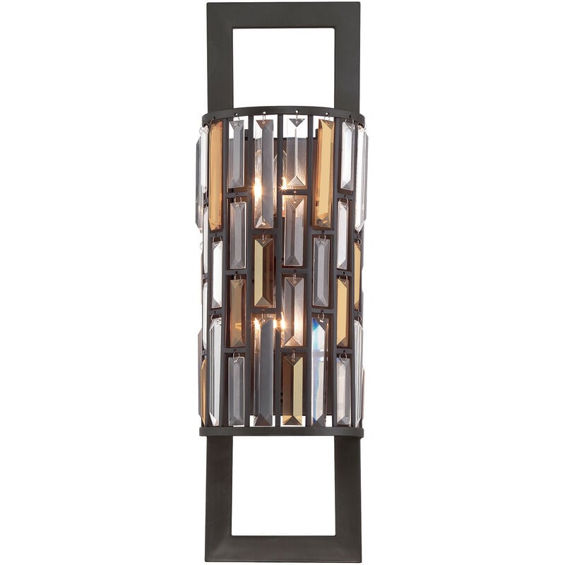 

Gemma - Aplique de pared de interior 2 luces Vintage Bronze, E14 - Elstead