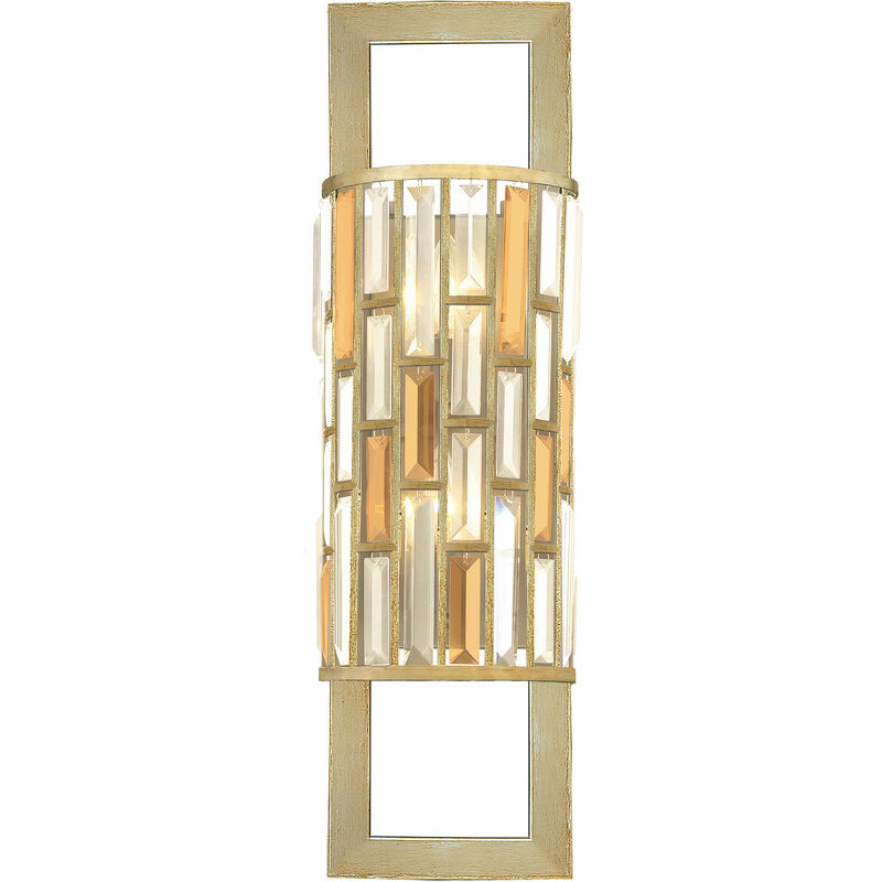 

Gemma - Aplique de pared interior 2 luces Silver Leaf, E14 - Elstead