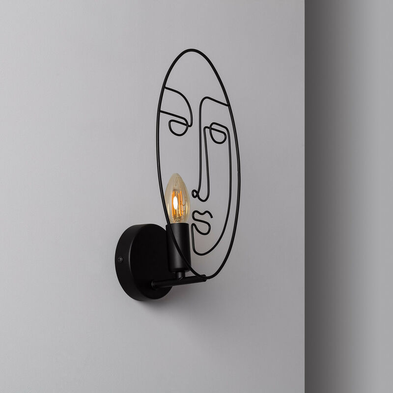 Aplique de Pared Ghali Negro - Negro