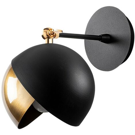 Aplique de pared Harvey 20 Negro/Oro