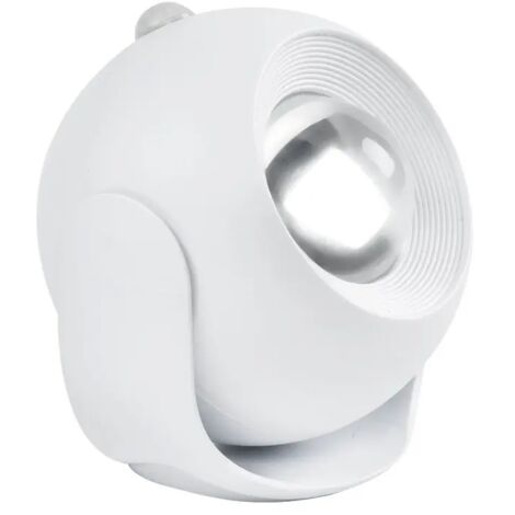 Aplique de pared inalámbrico con sensor de movimiento - Aplique de pared LED de interior de doble función con batería recargable - Brillo ajustable - 6500K/4000K/3000K - Rotación de 350° - Ideal para 