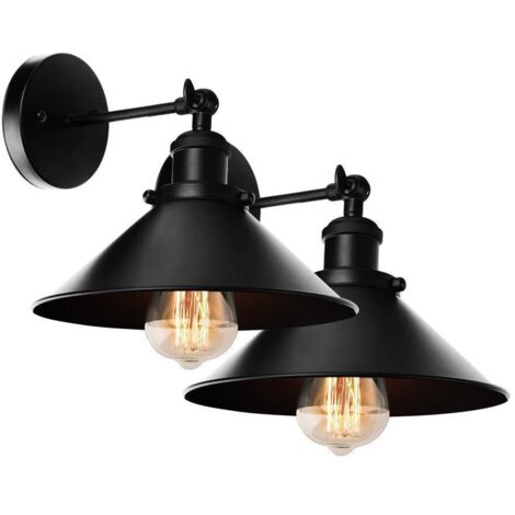 Aplique de pared inalámbrico LED NICOLA, para pasillo, negro, E27, bombilla no incluida.