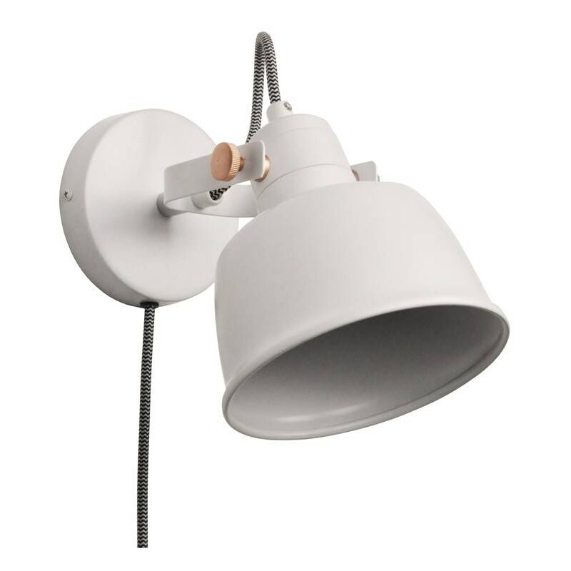 

Aplique de pared interior 'KUKKA' con interruptor y enchufe | Blanco
