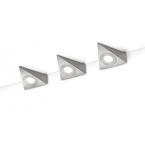 Aplique de pared interior Trio Ecco 3W 3000K Luz cálida. 12×12 cm. LED integrado Cocina. Estilo moderno. Metal. Color níquel mate