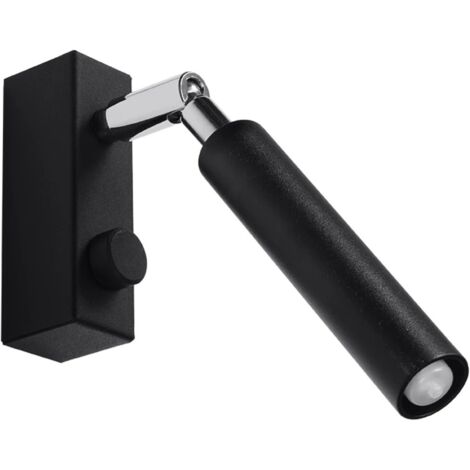 Aplique de pared Koin negro, 1 luz
