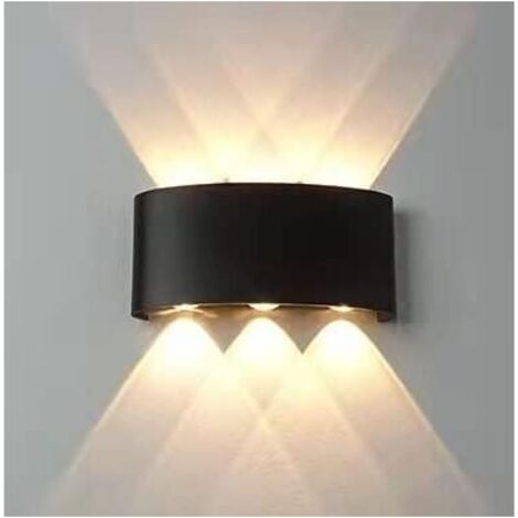 Aplique de pared, lámpara de pared exterior impermeable, iluminación de jardín, aluminio, interior, dormitorio, sala de estar, escaleras, pasillo, aplique de pared