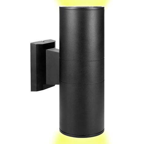 Aplique de pared lámpara LED Negro Interior y Exterior Diseño Moderno Aluminio
