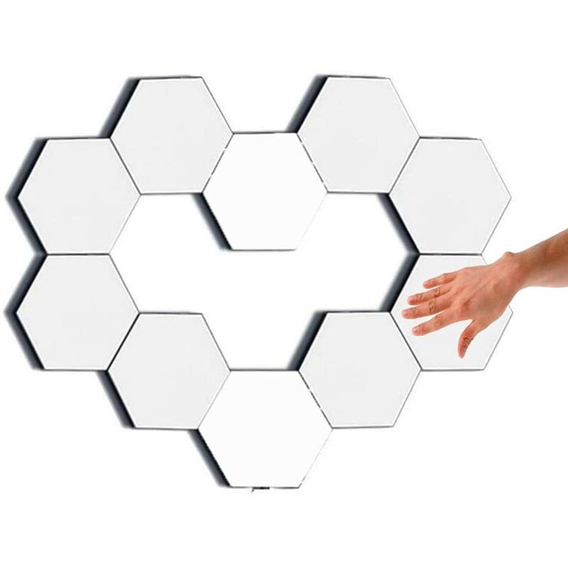 

Aplique de pared Luces táctiles - Luces inteligentes - Luces de juego modulares hexagonales - Iluminación de panal - Paneles de luces táctiles (10