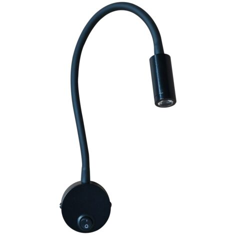 Aplique de pared lector LED Clasic (3W)  Negro - 3000ºK (blanco cálido)