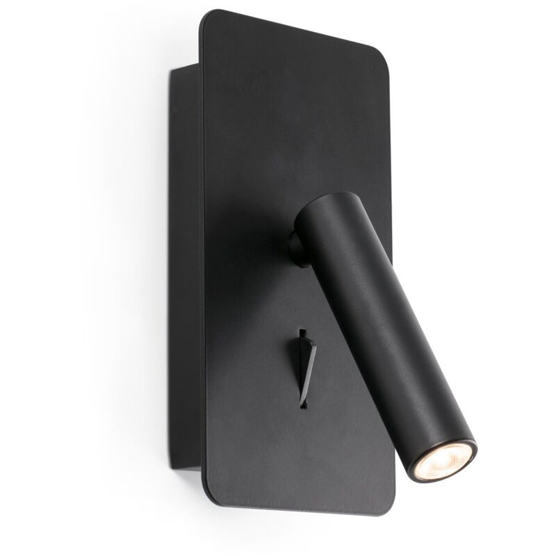

SUAU Aplique de pared con lector 62116 - NEGRO MATE