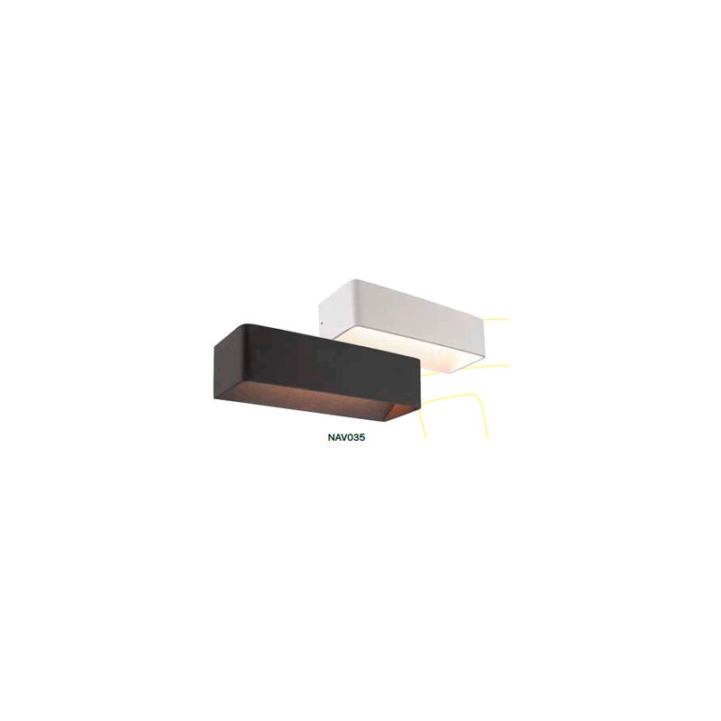 

Aplique de pared led cuadrado NAV 3000K de NAV035 | Negro - 0 - Navigator