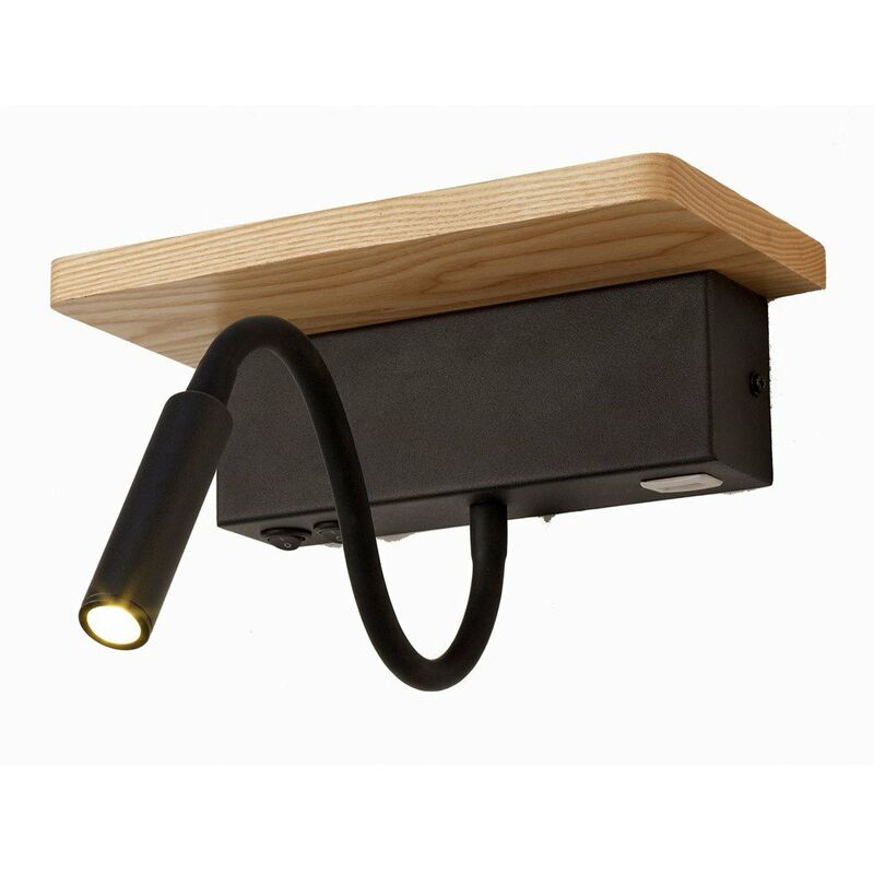 Aplique de pared LED Drevo USB