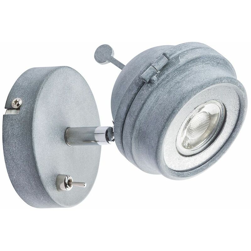 

Aplique de pared LED foco ajustable gris-antiguo lámpara de pasillo iluminación de sala de estar Globo 57301-1