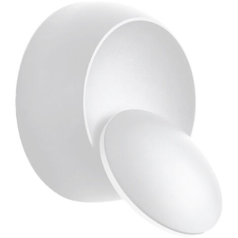 Aplique de pared LED giratorio de 360 grados, con forma de media luna redonda, luz nocturna, lámpara de mesilla moderna y creativa para sala de estar, dormitorio, pasillo o recibidor.
