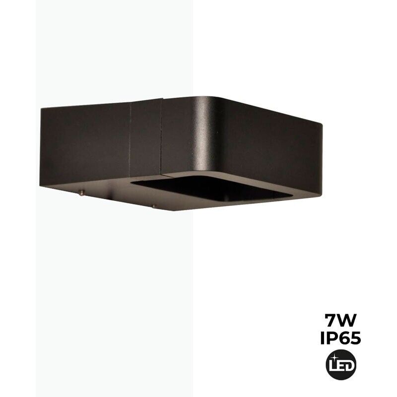 Barcelona Led - Aplique De Pared Exterior led 'kurrt' - 7W - IP65 - Blanco Cálido - Negro