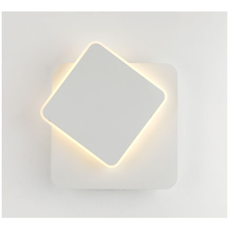 

Stoex - Aplique de Pared Led Moderna, Lámpara de Pared Interior Giratoria Lámpara de Pared Nórdica Blanco Cálido, para Sala de Estar, Dormitorio,