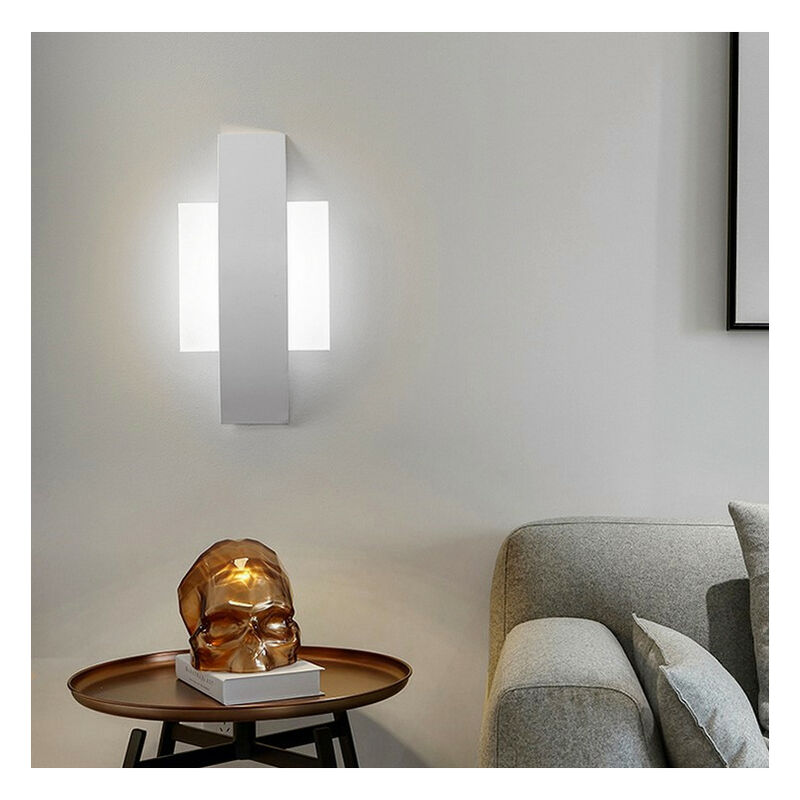 

Stoex - Aplique de Pared Led Moderno Apliques de Pared Minimalista Nórdico Blanco Lámpara de Pared Cubo Creativa Blanco Frio para Dormitorio Bar