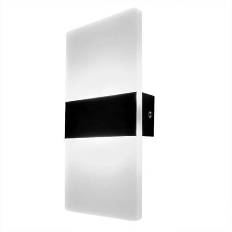 Aplique de pared LED moderno de 6W para iluminación interior (hacia arriba y hacia abajo), ideal para el dormitorio, la sala de estar, el pasillo o la mesita de noche.