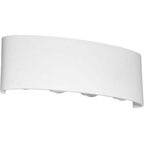 Aplique de pared LED moderno de 8W, iluminación hacia arriba y hacia abajo, luz blanca fría para pasillo, sala de estar o dormitorio.