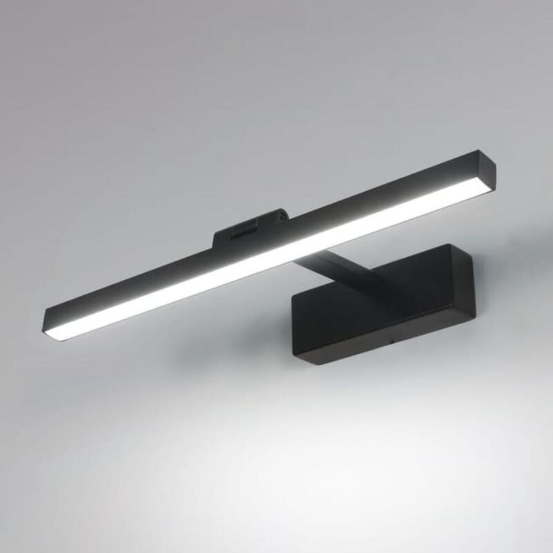 Aplique de pared LED para espejo de baño de 60 cm, 9 W, 1012 lm, IP40, resistente al agua, giratorio 180°.