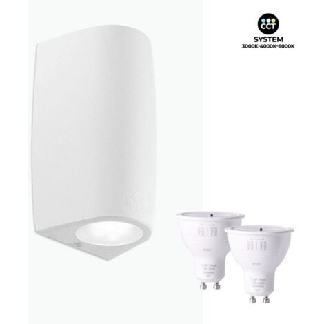 Aplique de pared LED up & down FUMAGALLI MARTA GU10 2x3,5W Blanco