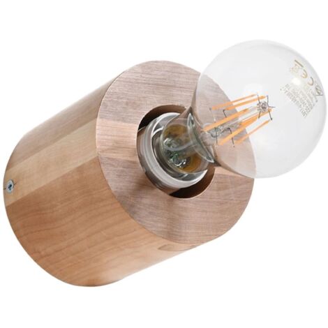 Aplique de pared Lion madera natural