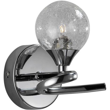 Aplique de pared "Lotto" G9 compatible con bombillas LED (220/240V) IP20 fabricado en cristal y acero color cromo