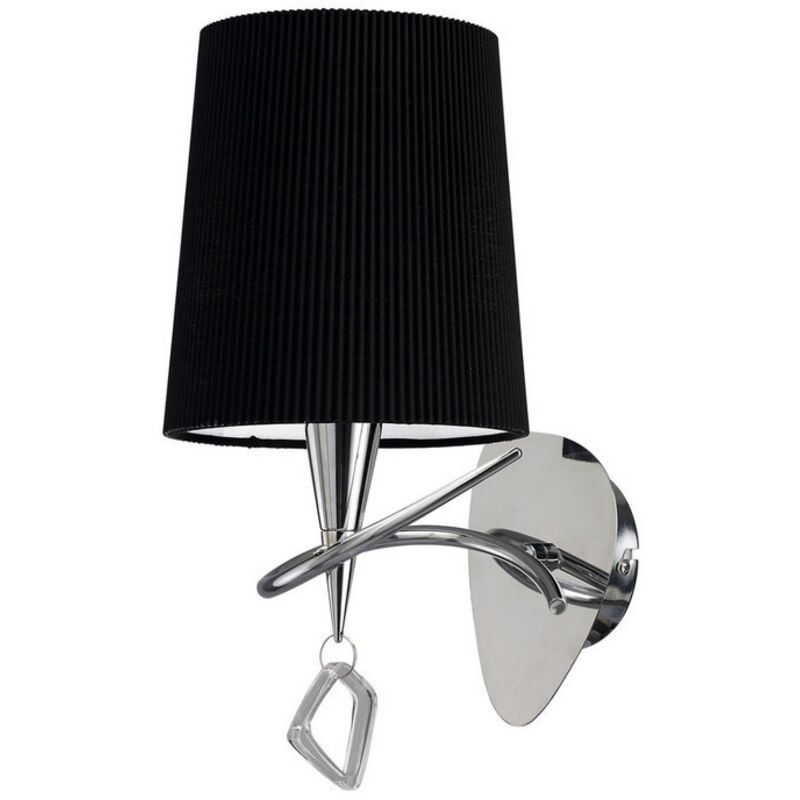 Inspired Mantra - Mara - Aplique de pared Switched 1 luz E14, cromado pulido con pantalla negra