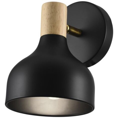 Aplique de pared modelo Arán acabado negro 18 cm(alto) 13 cm(ancho) 13 cm(fondo