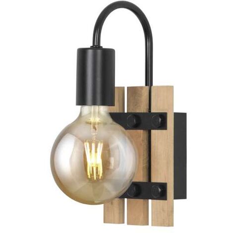 Aplique de pared modelo Milton acabado natural, 26cm(alto) 11cm(ancho) 12cm(fondo)
