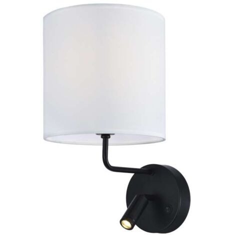 Aplique de pared modelo Oregon acabado negro, 20cm(ancho) 25cm(fondo) 36cm(alto).
