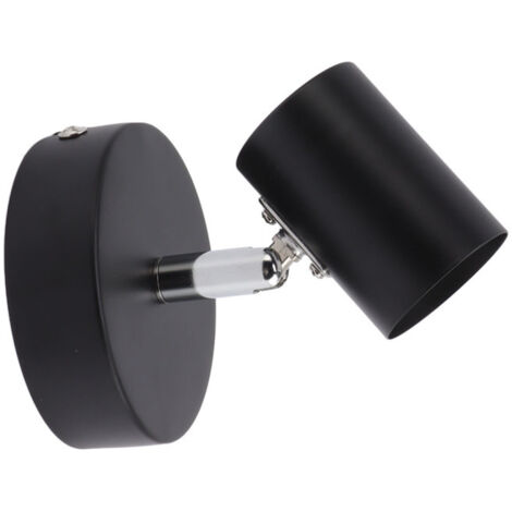 Aplique de pared moderno de hierro E26/E27, regulable, para dormitorio o salón, 85-265 V, negro mate.