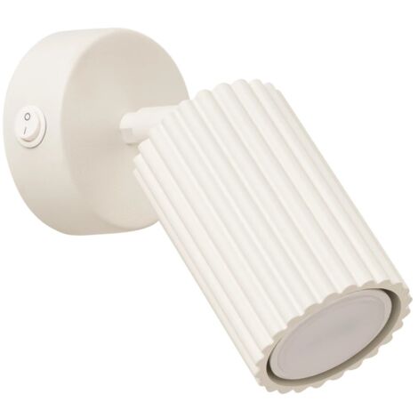 Aplique de pared Moto, beige con interruptor