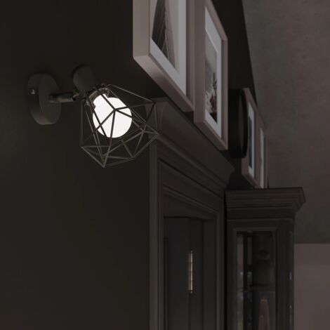 Aplique de pared Mozosa negro, 1 luz