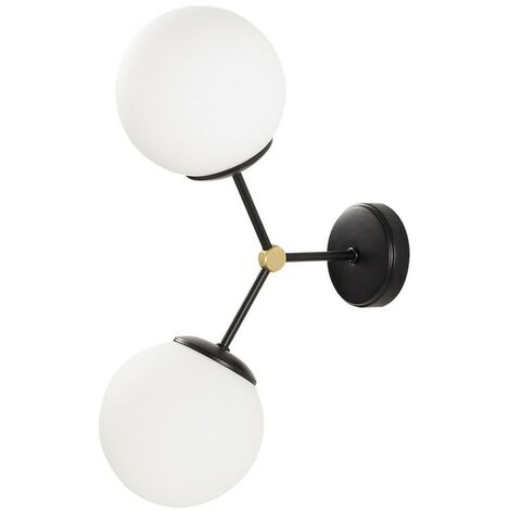 Aplique de pared Mulen Negro (2 luces)