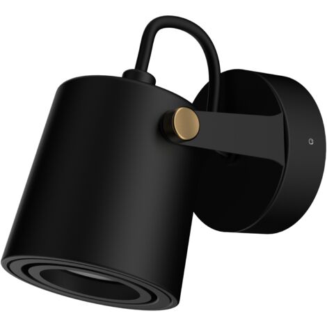 Aplique de pared orientable en color negro