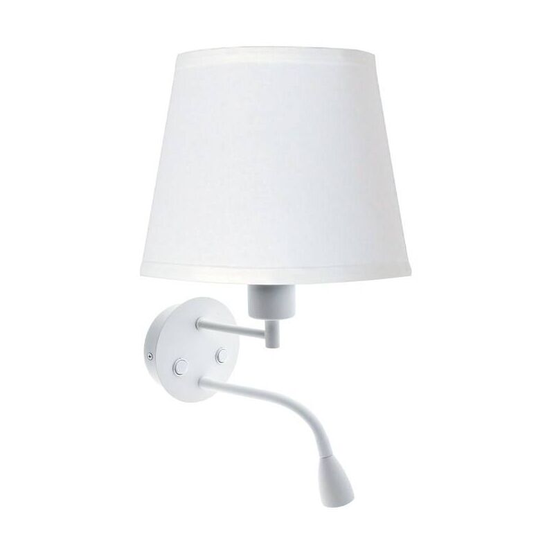 

Aplique de pared 'PAIR' E27 con foco LED de lectura 3W | Blanco