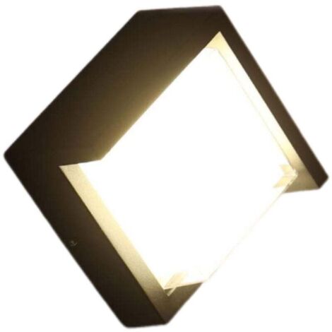 Aplique de pared para exterior, LED de 12 W, IP65, resistente al agua, ideal para patio, jardín, terraza, muro del barrio, entrada, patio, villa, pasillo.