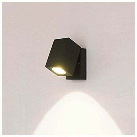 Aplique de pared para interiores y exteriores, lámpara de pared LED, 5 W, GU10, moderna, resistente al agua, IP65, accesorio de iluminación de aluminio para interiores, exteriores, pasillos, servicio 