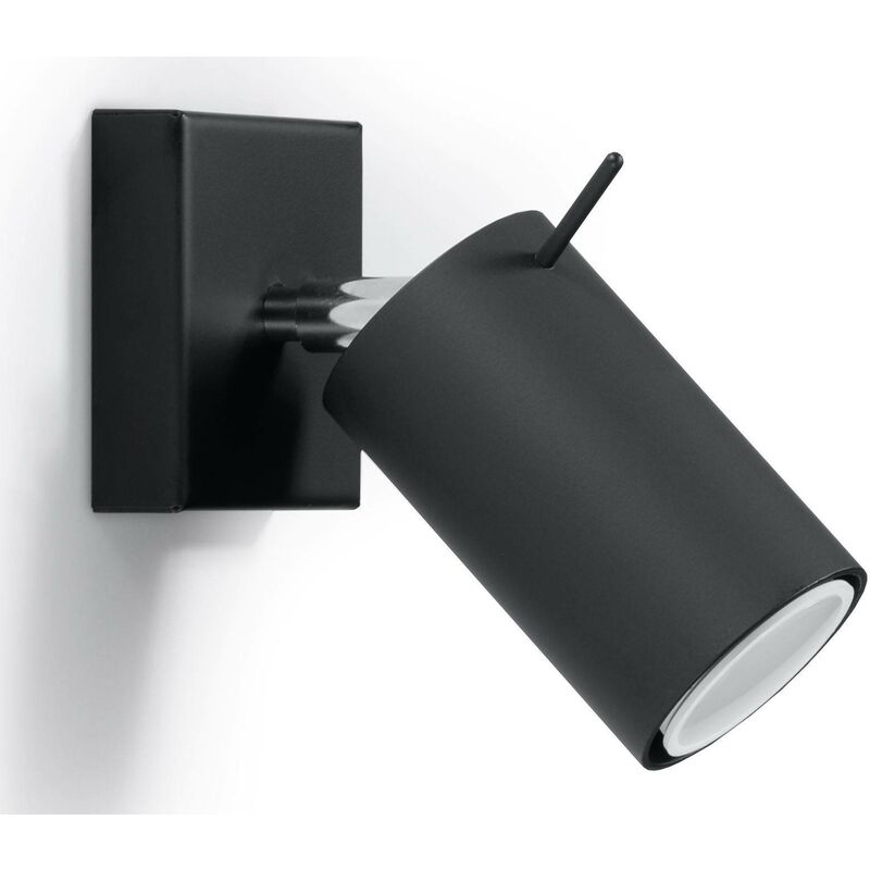 

Sollux Lighting - Sollux RING - 1 foco de luz de pared Negro, GU10