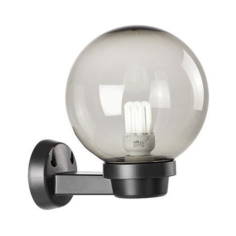 Aplique de pared Sf. Fume 'D.20 E27 línea globo negro