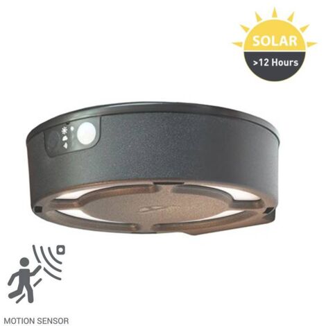 Aplique De Pared Solar "FORTUNATO" FUMAGALLI - Sensor PIR - 3 - Negro