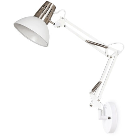 Aplique de pared tipo flexo modelo Zulu E27 blanco (GSC 204200027)