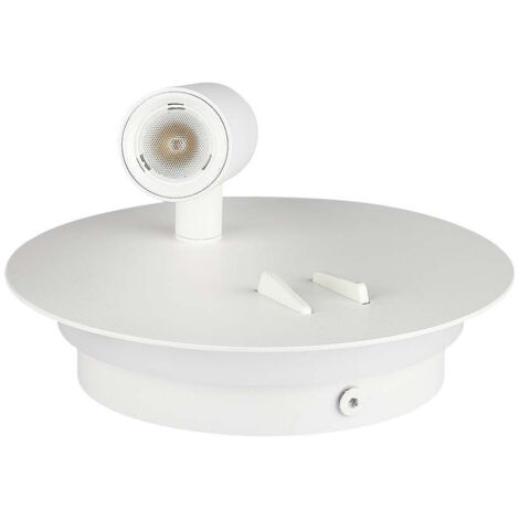 Aplique de pared V-TAC con 2 botones LED de encendido y apagado, retroiluminado, 6 W, ajustable, 3 W, blanco cálido