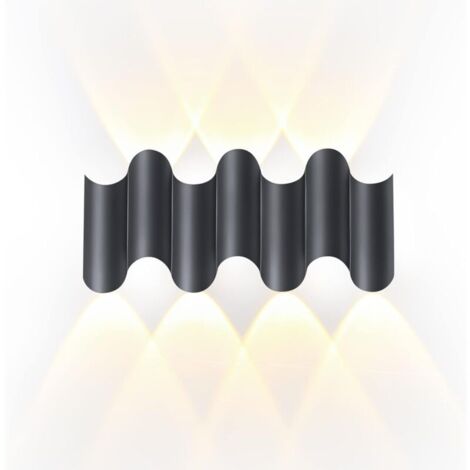 Aplique de pared Villa, impermeable, IP65, de aluminio, para exteriores, LED blanco cálido, para jardines, patios, dormitorios y salones. Aplique de pared interior .