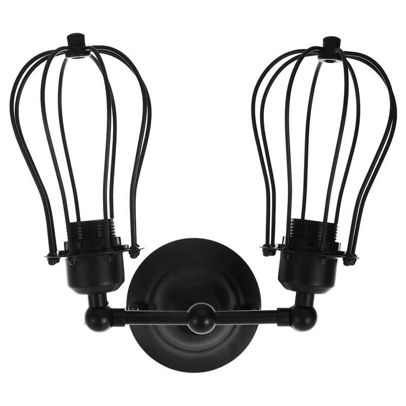 

Aplique de pared vintage jaula 'MERLO' | Negro
