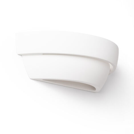 Aplique de Pared Yeso Riben Blanco
