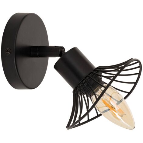 Aplique de techo Adelia negro 10x10cm - Atmosphera créateur d'intérieur